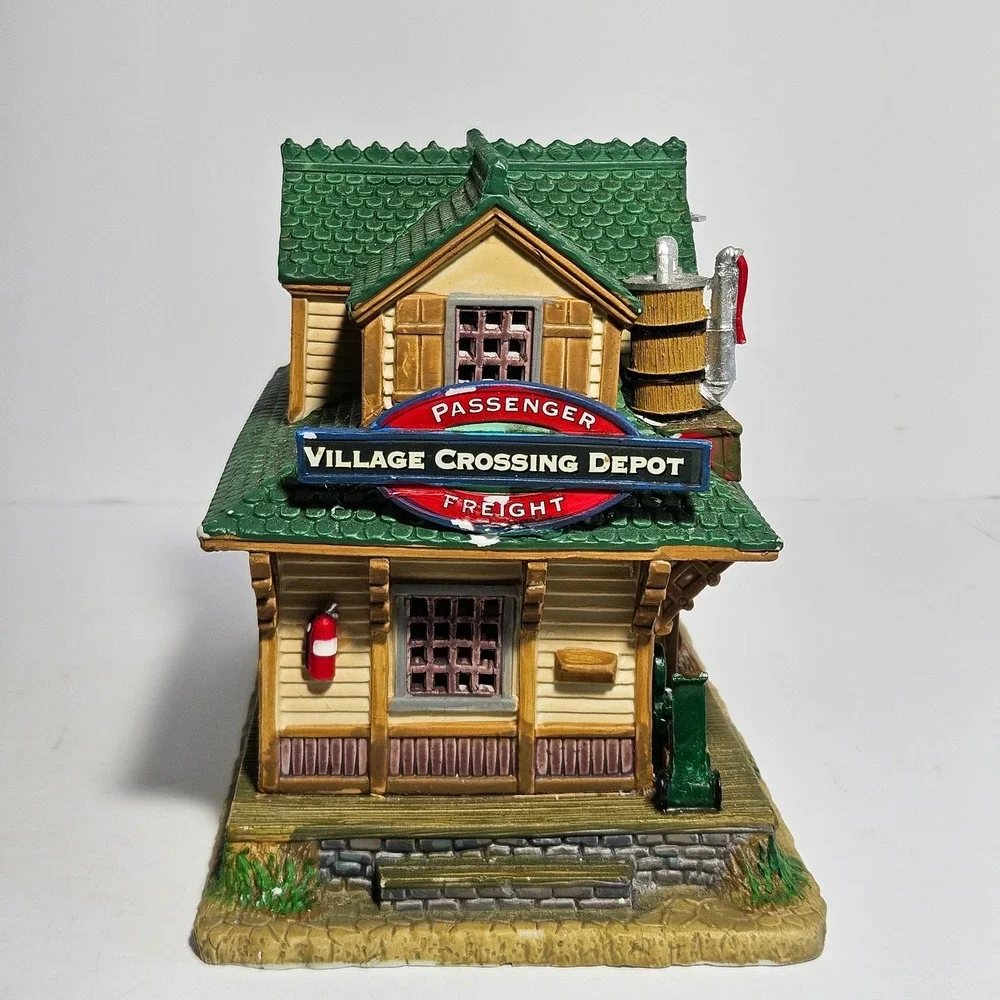 Lemax Signature Collection Village Crossing Depot Illuminated Train Station Box